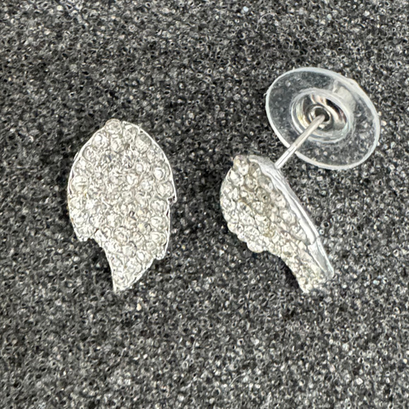 Crystal Angel Wing Stud Earrings – Set of 3 (Gold, Rose Gold & Silver) - Picture 6 of 7